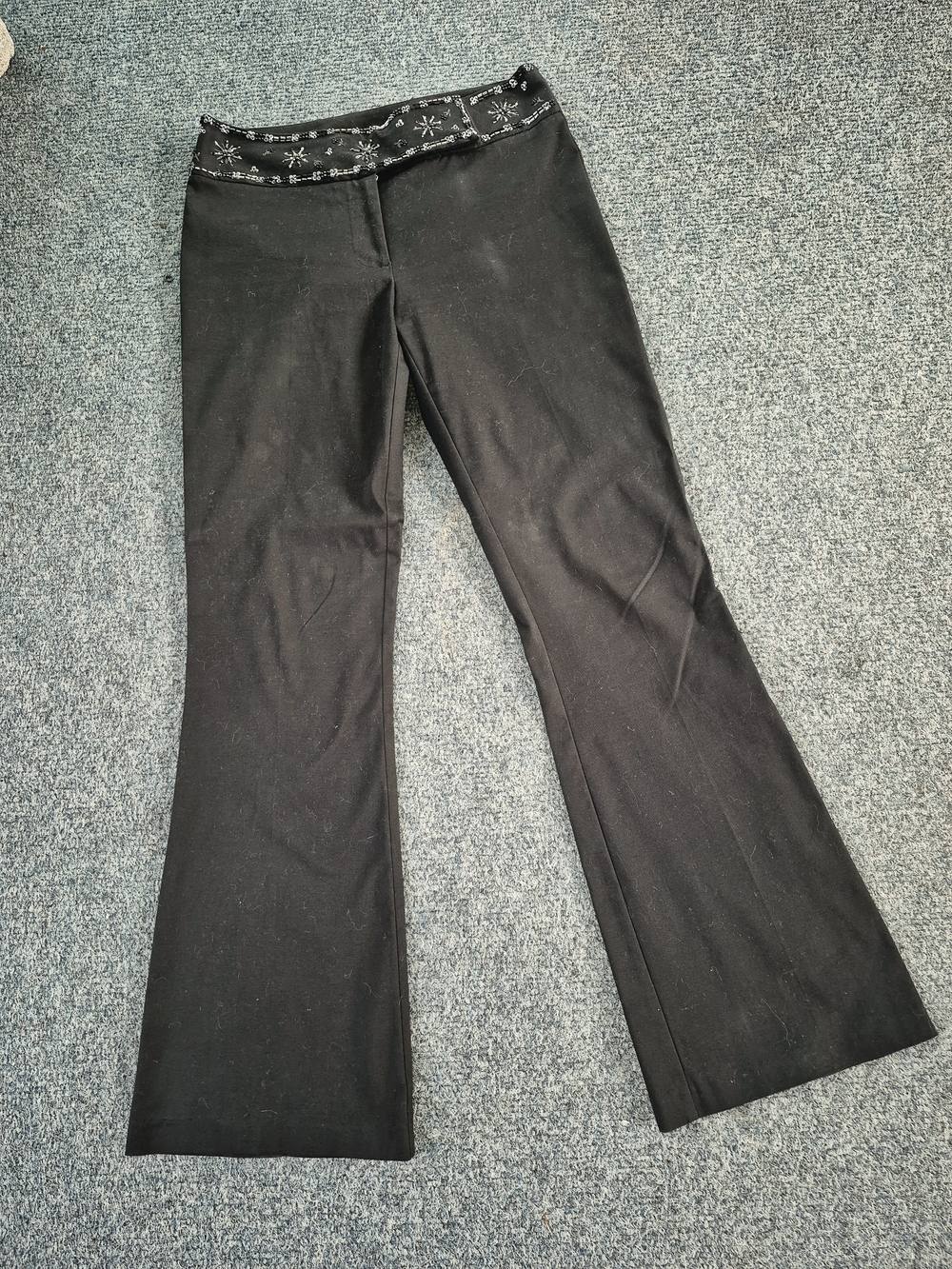 Laundry by Shelli Segal Flare Pants with Beaded Waistband-8